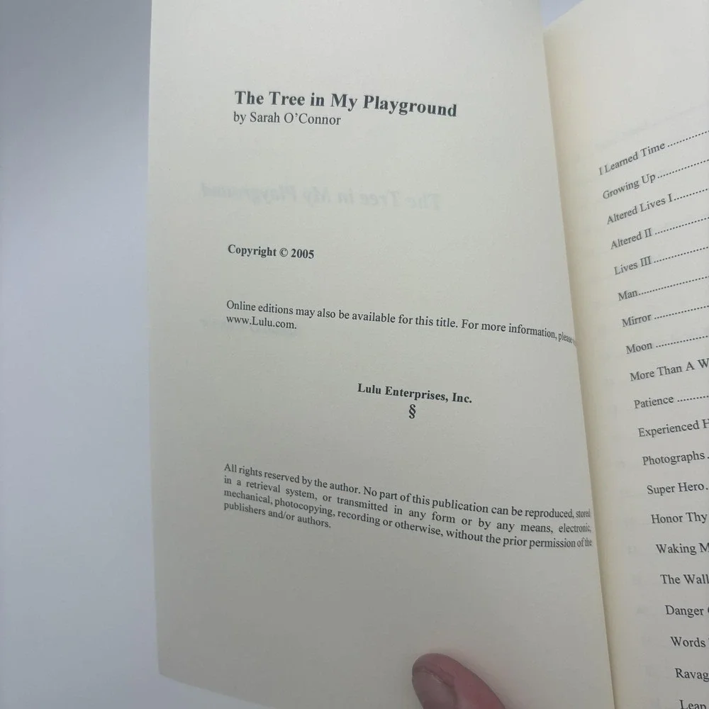 The Tree In My Playground Sarah O'Connor Lulu‎ Gray Trade PB Poetry Childhood